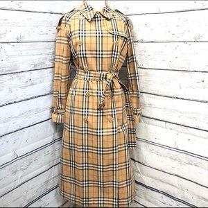 Burberry vintage check car coat